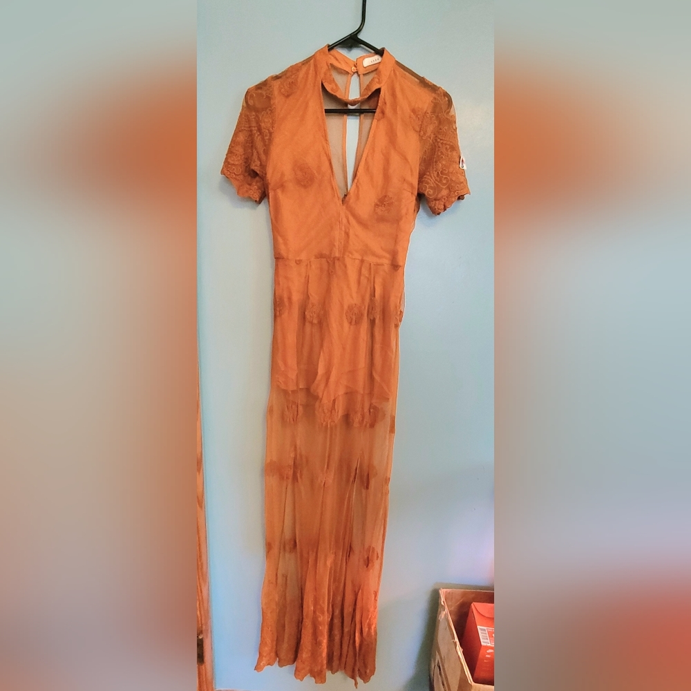 Lush Maxi romper lace dress